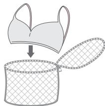 SAMSUNG WF8802LPH - Assurez-vous de placer les soutien-gorge (lavables à l'eau) dans un sac à linge (à acheter séparément). - 1