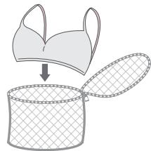 SAMSUNG WF8802LPS1 - Assurez-vous de placer les soutien-gorge (lavables à l'eau) dans un sac à linge (à acheter séparément). - 1