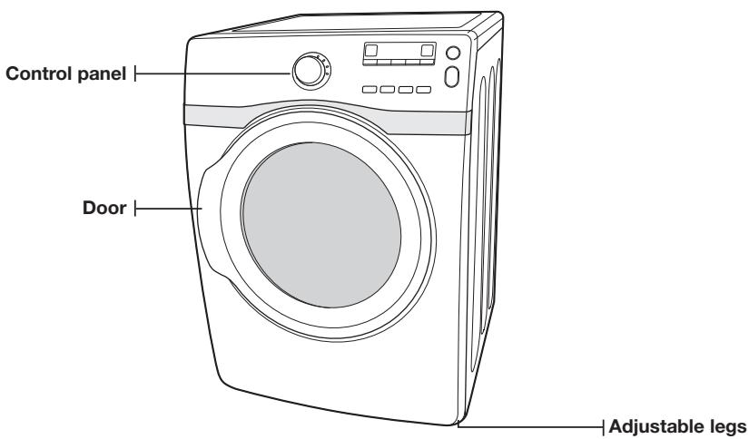 SAMSUNG DV405ETPAGR/AC - THE DRYER EXTERIOR - 1