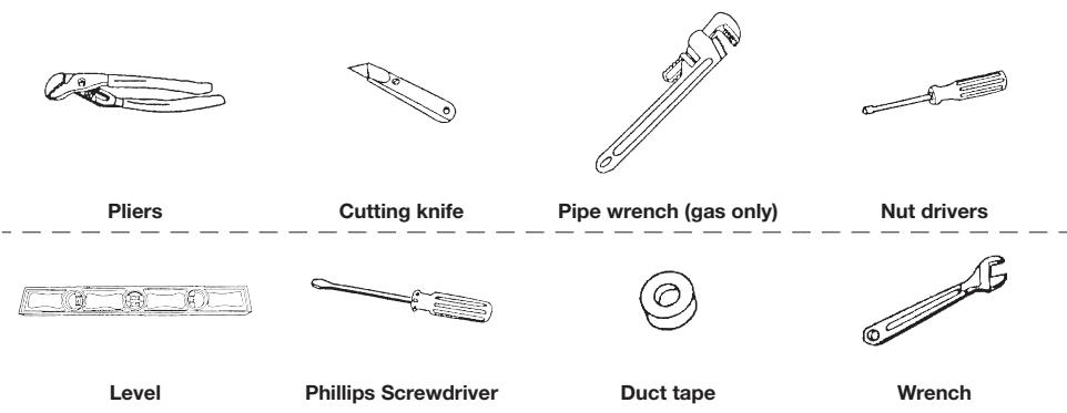 SAMSUNG DV405ETPAGR/AC - TOOLS NEEDED FOR INSTALLATION - 1