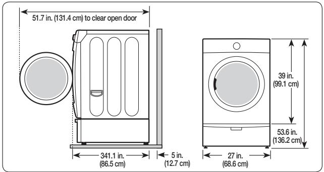 SAMSUNG DV405ETPAGR/AC - installing your dryer - 1