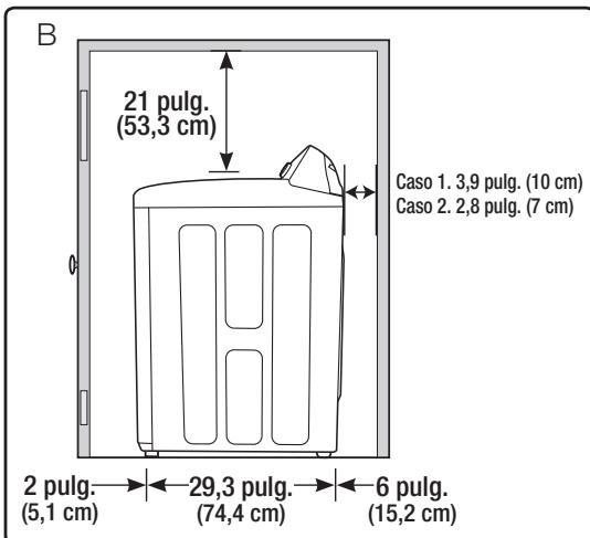 SAMSUNG WA45H7200AP/A2 - DEJE UN ESPACIO LIBRE MINIMO CUANDO INSTALE ELELECTRODOMESTICO EN UN GABINETE O EN UN HUECO: - 2