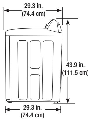 SAMSUNG WA45H7200AP/A2 - Required dimensions for Installation - 2