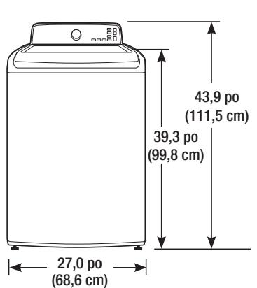 SAMSUNG WA45H7200AP/A2 - Dimensions requises pour l'installation - 1