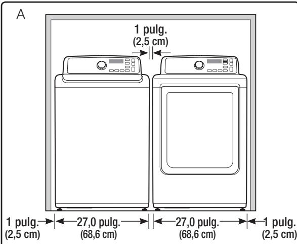 SAMSUNG WA45H7200AP/A2 - DEJE UN ESPACIO LIBRE MINIMO CUANDO INSTALE ELELECTRODOMESTICO EN UN GABINETE O EN UN HUECO: - 1