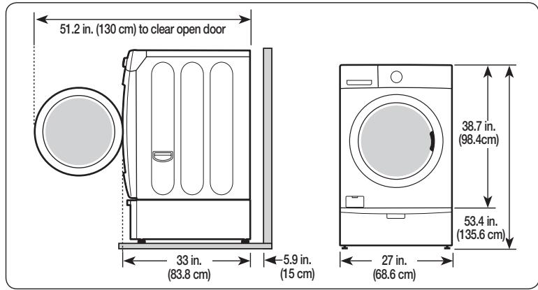 SAMSUNG WF42H5200AP/A2 - installing your washer - 1