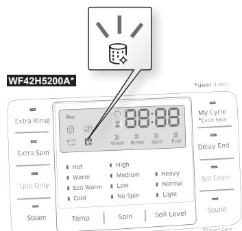 SAMSUNG WF42H5200AP/A2 - The Self Clean+ Auto Indicator Function - 1