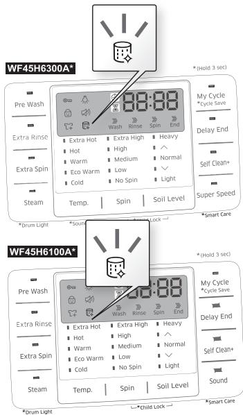 SAMSUNG WF45H6300AG/A2 - La función del indicador automático de Self Clean+ (Autolimpieza+) - 1