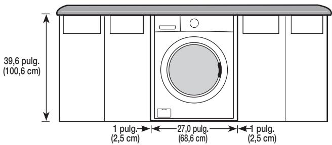 SAMSUNG WF45H6300AG/A2 - DEJE UN ESPACIO LIBRE MÍNIMO CUANDO INSTALE EL ELECTRODOMÉSTICO EN UN GABINETE O EN UN HUECO: - 3