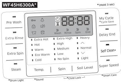 SAMSUNG WF45H6300AG/A2 - SELF CLEAN+ (AUTONETTOYAGE+) - 1