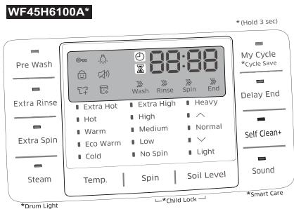 SAMSUNG WF45H6300AG/A2 - SELF CLEAN+ (AUTONETTOYAGE+) - 2