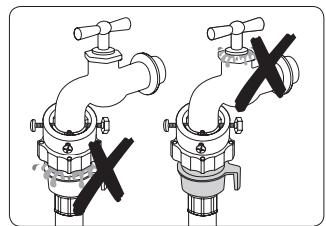 SAMSUNG WW10H9400EW - Connect the water supply hose to the water tap. - 7