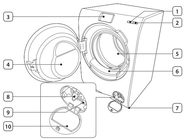 SAMSUNG WW10H9400EW - Peças incluidas - 1