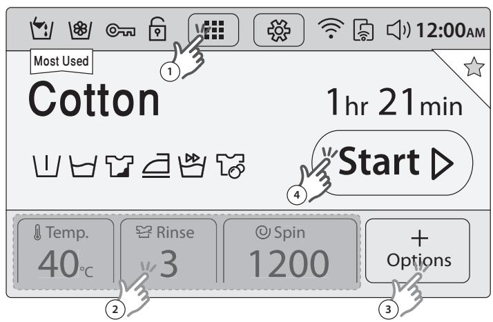 SAMSUNG WW10H9400EW - Simple steps to start - 1