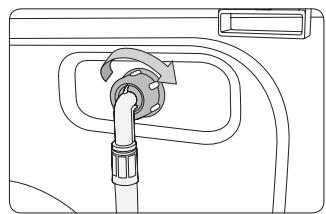 SAMSUNG WW10H9400EW - Connect the water supply hose to the water tap. - 6