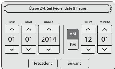SAMSUNG WW10H9400EW - Étape 2: régler date &amp; heures - 1