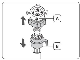 SAMSUNG WW10H9400EW - Connect the water supply hose to the water tap. - 1