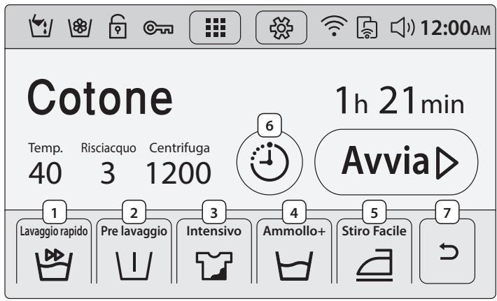 SAMSUNG CRYSTAL BLUE WW9000 - Schermata Opzioni - 1