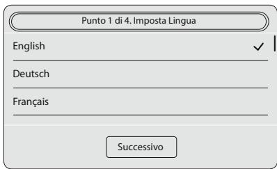SAMSUNG CRYSTAL BLUE WW9000 - PASSAGGIO 1 - Impostare la lingua - 1