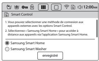 SAMSUNG CRYSTAL BLUE WW9000 - Appuyez sur l'icone Setup (Configuration) et selectionnez Smart Control sous le menu Réseau. - 3