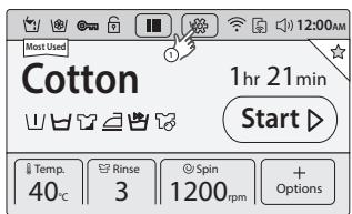 SAMSUNG CRYSTAL BLUE WW9000 - Tap the Setup icon, and select Smart Control under the Network menu. - 1