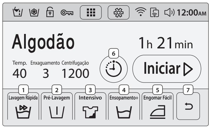 SAMSUNG CRYSTAL BLUE WW9000 - Ecrà de opções - 1