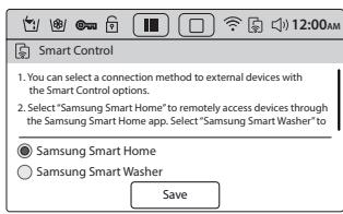 SAMSUNG CRYSTAL BLUE WW9000 - Pntot to eikovidio Setup kai epiiaet Smart Control (Eupvoc eleyxoc) katw ano to  Network (diktuo). - 3