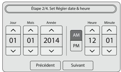 SAMSUNG CRYSTAL BLUE WW9000 - ÉTAPE 2: Régler date &amp; heures - 1