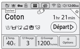 SAMSUNG CRYSTAL BLUE WW9000 - Appuyez sur l'icone Setup (Configuration) et selectionnez Smart Control sous le menu Réseau. - 1