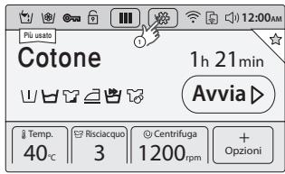 SAMSUNG CRYSTAL BLUE WW9000 - Premere l'icona Impostazione e selezionare Smart Control dal menu Rete. - 1