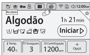 SAMSUNG CRYSTAL BLUE WW9000 - Toque no icone de configuração e selecionce Smart Control no menu de rede. - 1