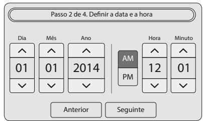SAMSUNG CRYSTAL BLUE WW9000 - PASSO 2 - Definir a data e a hora - 1
