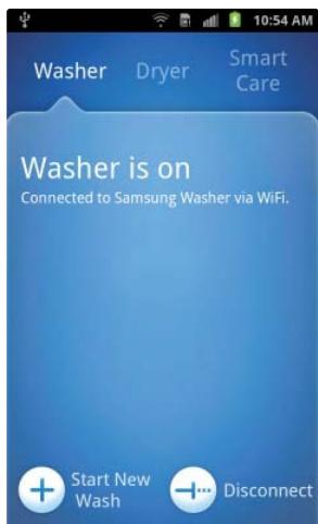SAMSUNG WF455ARGSGR - DOWNLOADING AND RUNNING THE MOBILE APP, SAMSUNG SMART WASHER/DRYER APP - 5