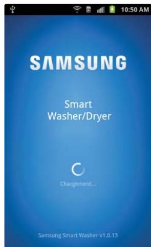 SAMSUNG WF455ARGSGR - Téléchargement et lancement de l'application mobile, application lave-linge/sèche-linge intelligent Samsung - 1