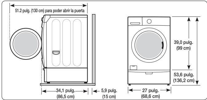 SAMSUNG WF455ARGSGR - Con pedestal optional o kit de apilamento - 1