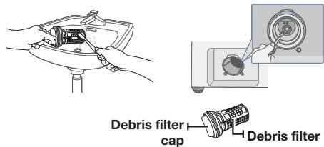 SAMSUNG WF455ARGSGR - CLEANING THE DEBRIS FILTER - 5