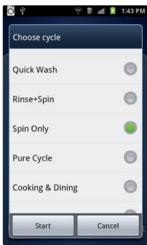 SAMSUNG WF455ARGSGR - Starting a new wash - 2