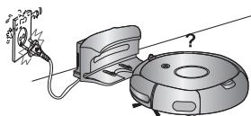 SAMSUNG SR8841 NAVIBOT - Nunca deslige o cabo来电lico do carregador da toma de parede. - 1