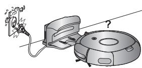 SAMSUNG SR8841 NAVIBOT - Laissez toujours le cordon d'alimentation du chargeur branché dans la prise murale. - 1