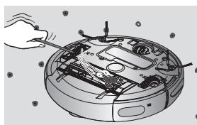 SAMSUNG SR8841 NAVIBOT - LIMPAR O ASPIRADOR ROBOT - 3