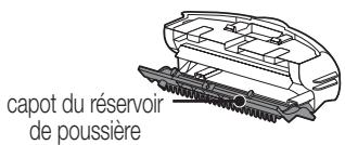 SAMSUNG SR8841 NAVIBOT - Videz le réservoir de poussière avant de le nettoyer. - 2