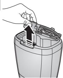 SAMSUNG SR8841 NAVIBOT - De batterijenplaatsen - 1