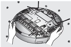 SAMSUNG SR8980-NAVIBOT-S - Voudevez eteindre le bouton de mise sous tension situé sous l'unité principale avant de nettoyer le robot aspirateur. - 2