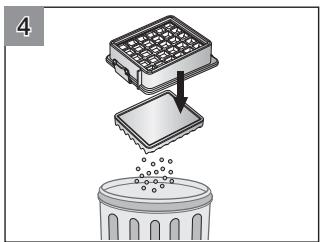 SAMSUNG SR8980-NAVIBOT-S - HET FILTER VAN DE AUTOMATISCHE STOFBAKLEGER REINIGEN. - 4