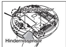 SAMSUNG SR8980-NAVIBOT-S - Entfernen Sie regelmäßig Verschmutzungen, die sich auf dem Hindernis- bzw. Abstrurzsensor angesammelt haben. - 1