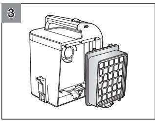SAMSUNG SR8980-NAVIBOT-S - REINIGEN DER FILTER AN DER AUTOMATISCHEN ENTLEERSTATION - 3