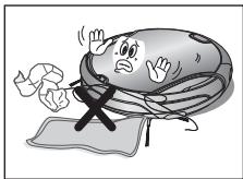 SAMSUNG SR8980-NAVIBOT-S - Haal verspreide objcten op de vloer weg voordat de reiniging begint. - 1