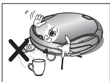 SAMSUNG SR8980-NAVIBOT-S - Verwijder van tevorenkleine en breekbare voorwerpenuit het te reinigen gebied. - 1