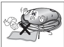SAMSUNG SR8980-NAVIBOT-S - Entfernen Sie vor dem Staubsaugen alle Gegenstände, die auf dem Boden herumliegen. - 1