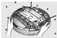 SAMSUNG SR8980-NAVIBOT-S - Schalten stets den Hauptschalter an der Geräteunterseite aus, ehe Sie den Robo-Sauger reinigen. - 2